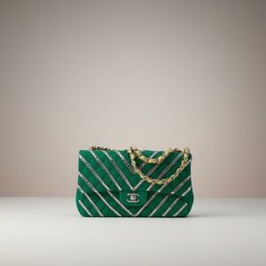 Chanel Emerald Green Flap | Custom | Medium | Rare | Vintage Chanel